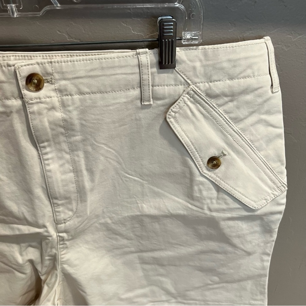 NWT Banana Republic Cream Authentic Chino Tailored Shorts Size 20 #L19 - Picture 8 of 15